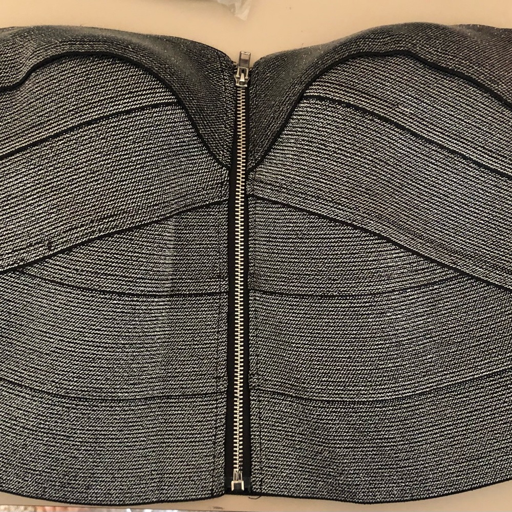 NWT silver bustier size small